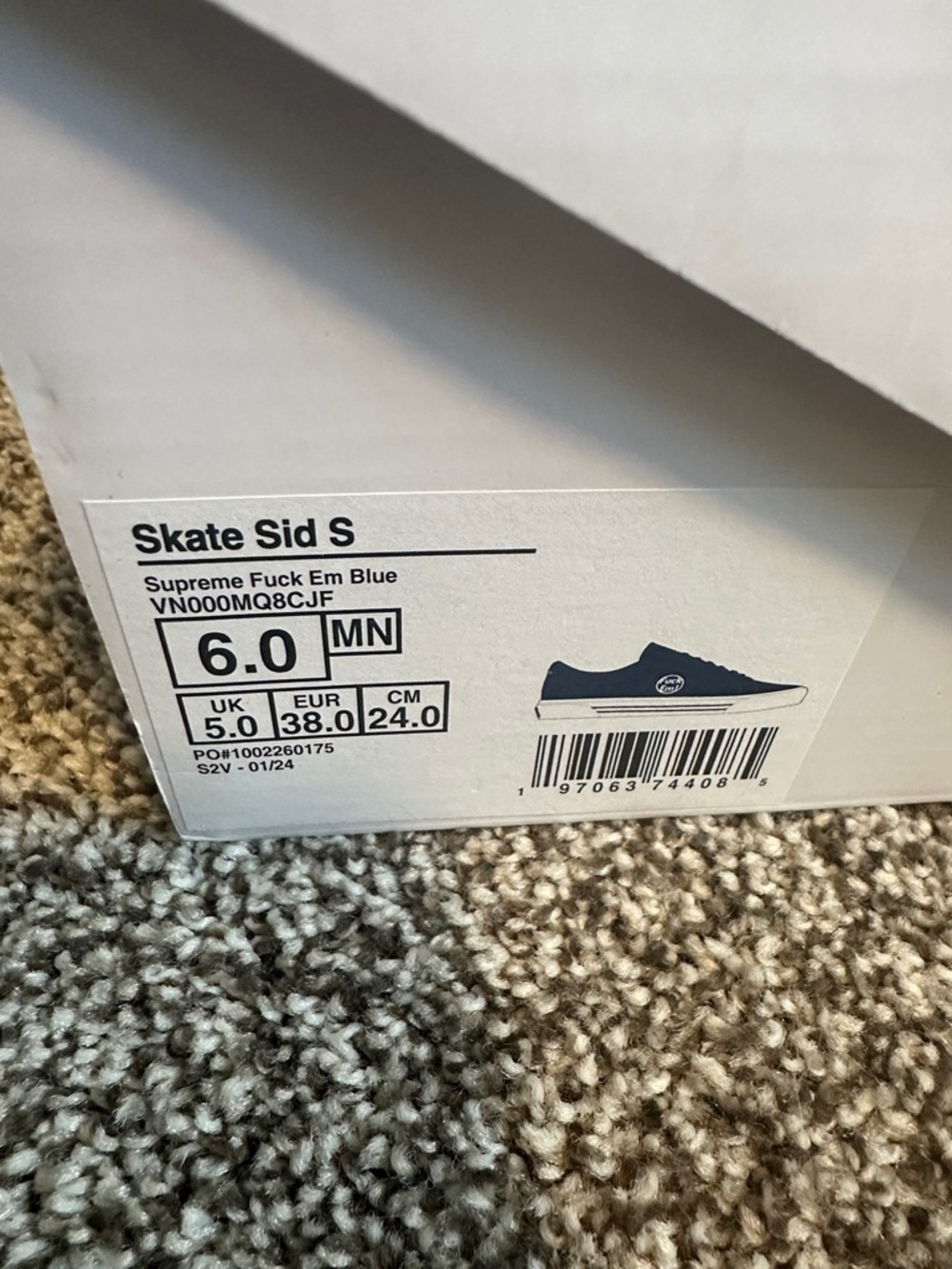 Vans Navy Blue Suede Low-Top Sneakers - Picture 2 of 6